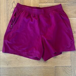 Lululemon Magenta Athletic Shorts. Pace breaker linerless 5”